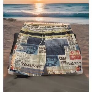 Tommy Bahama Relax Mens Shorts Swim Trunks Shark Fish Bathing Suit Lined XL